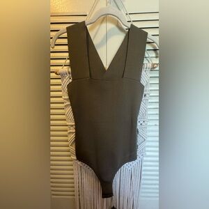 SEEK THE LABEL Squareneck Bandage Bodysuit Sz Small